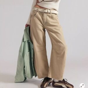 We The Free Good Luck Mid-Rise Barrel Jeans